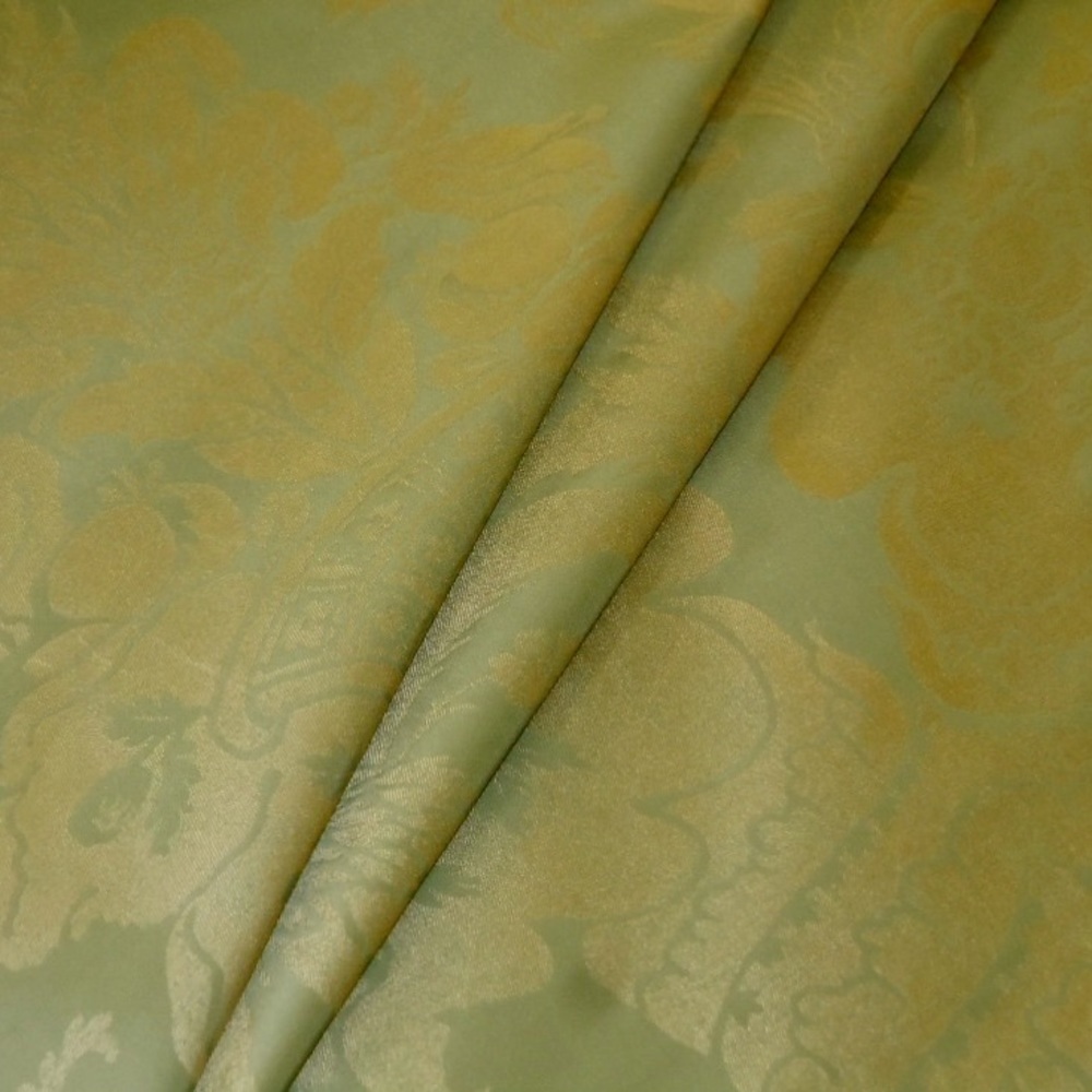 Beacon Hill Leaf Stencil Mint Julep Damask Fabric - Picture 7 of 8